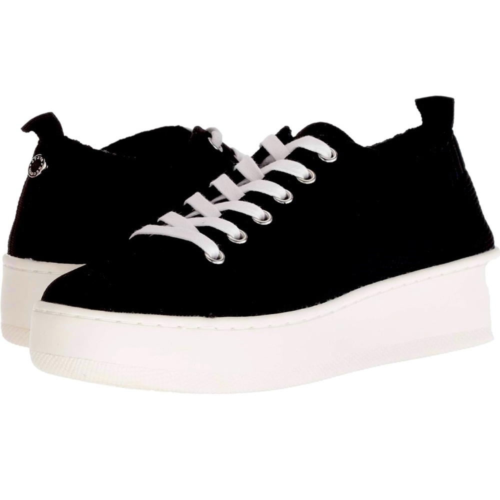 Steve Madden Bardo Black & White Platform Sneakers